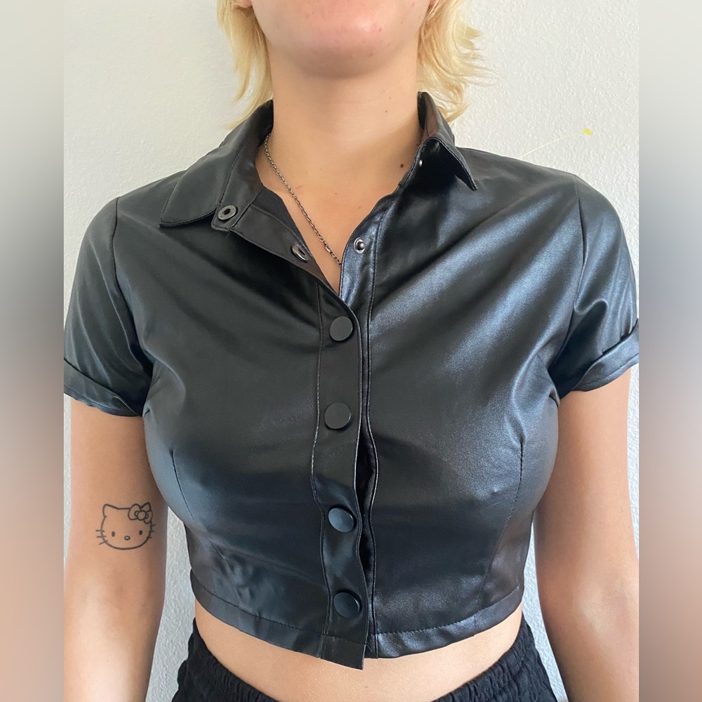 Pretty Little Thing Leather Top